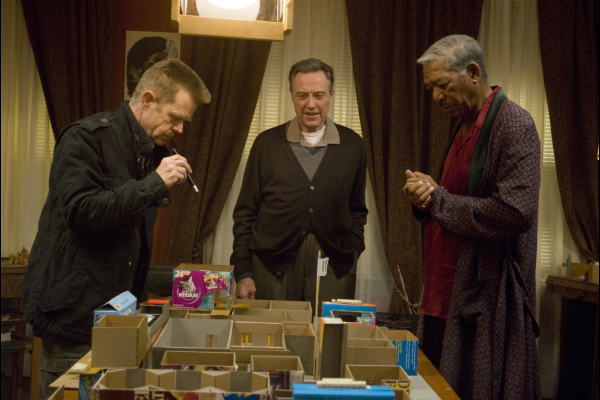 Still of Morgan Freeman, William H. Macy and Christopher Walken in The Maiden Heist (2009)