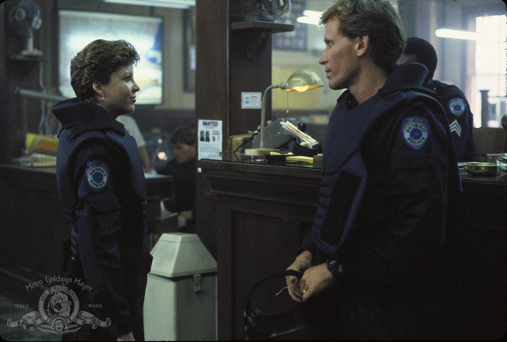 Still of Nancy Allen and Peter Weller in RoboCop (1987)