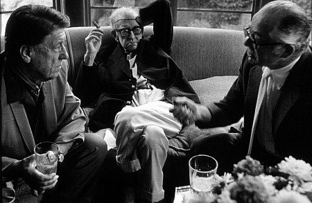 Directors Group Party at host George Cukor's Home, George Stevens, John Ford, Billy Wilder