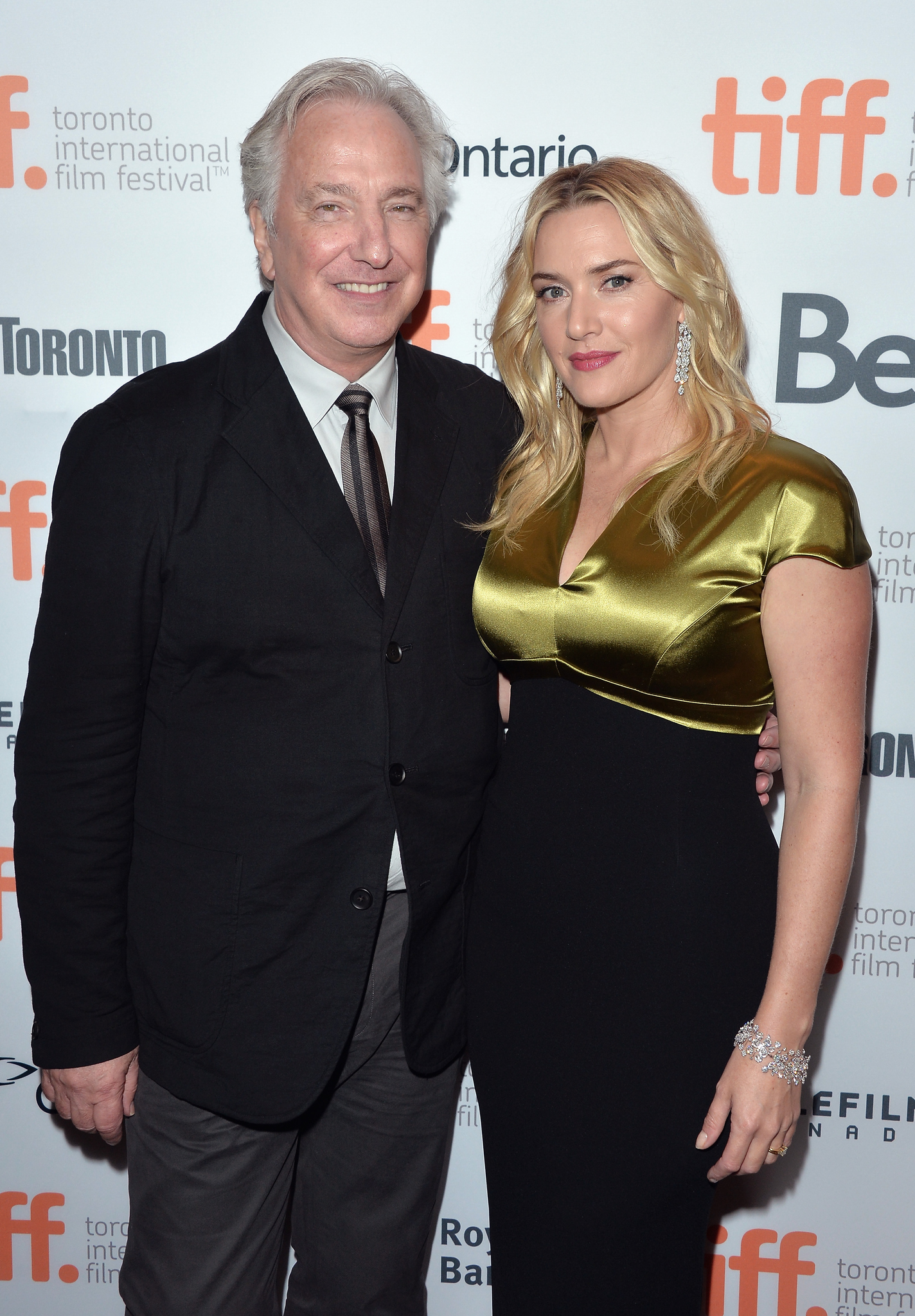 Alan Rickman and Kate Winslet at event of A Little Chaos (2014)