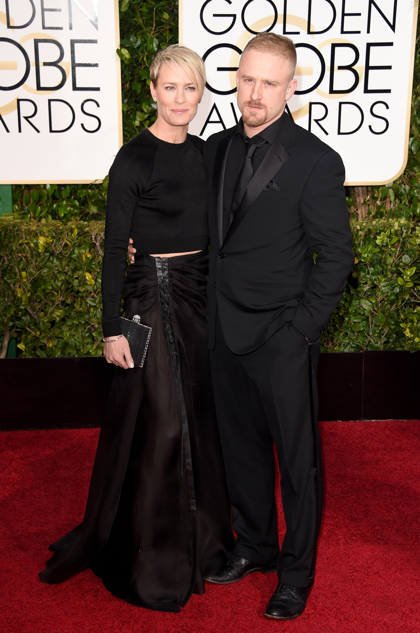 Robin Wright and Ben Foster at event of 72nd Golden Globe Awards (2015)