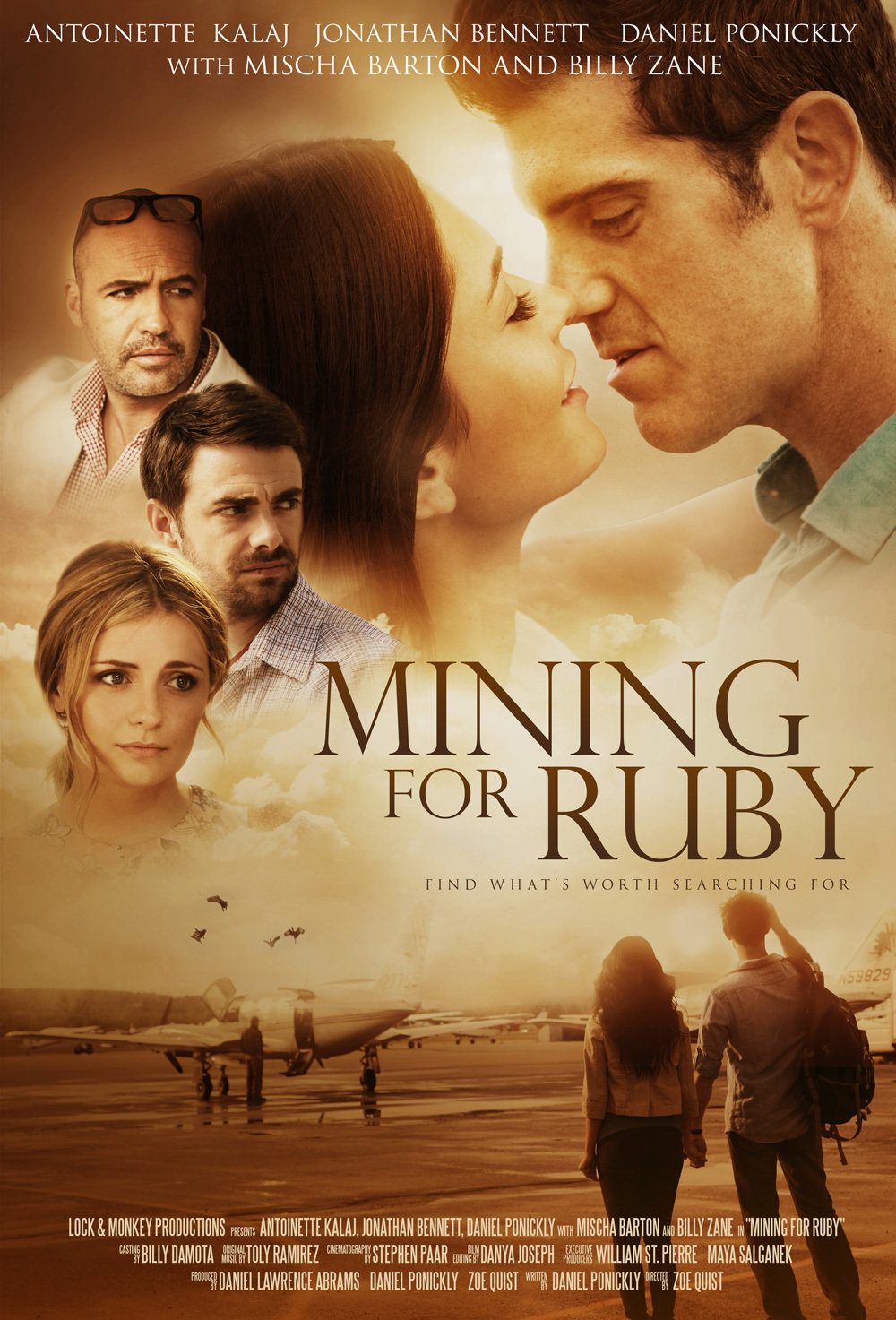 Billy Zane, Carrie Baker, Mischa Barton, Zoe Quist, Jonathan Bennett, Daniel Ponickly and Antoinette Kalaj in Mining for Ruby (2014)