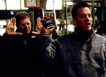 Director Robert Zemeckis with Tom Hanks