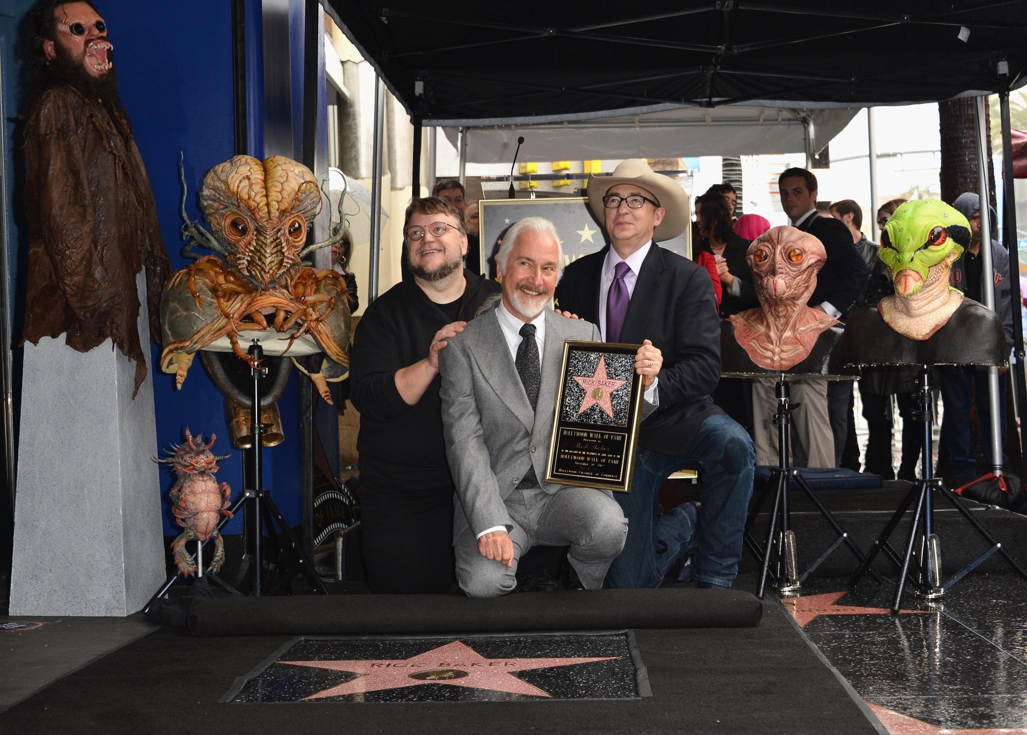 Rick Baker, Barry Sonnenfeld and Guillermo del Toro