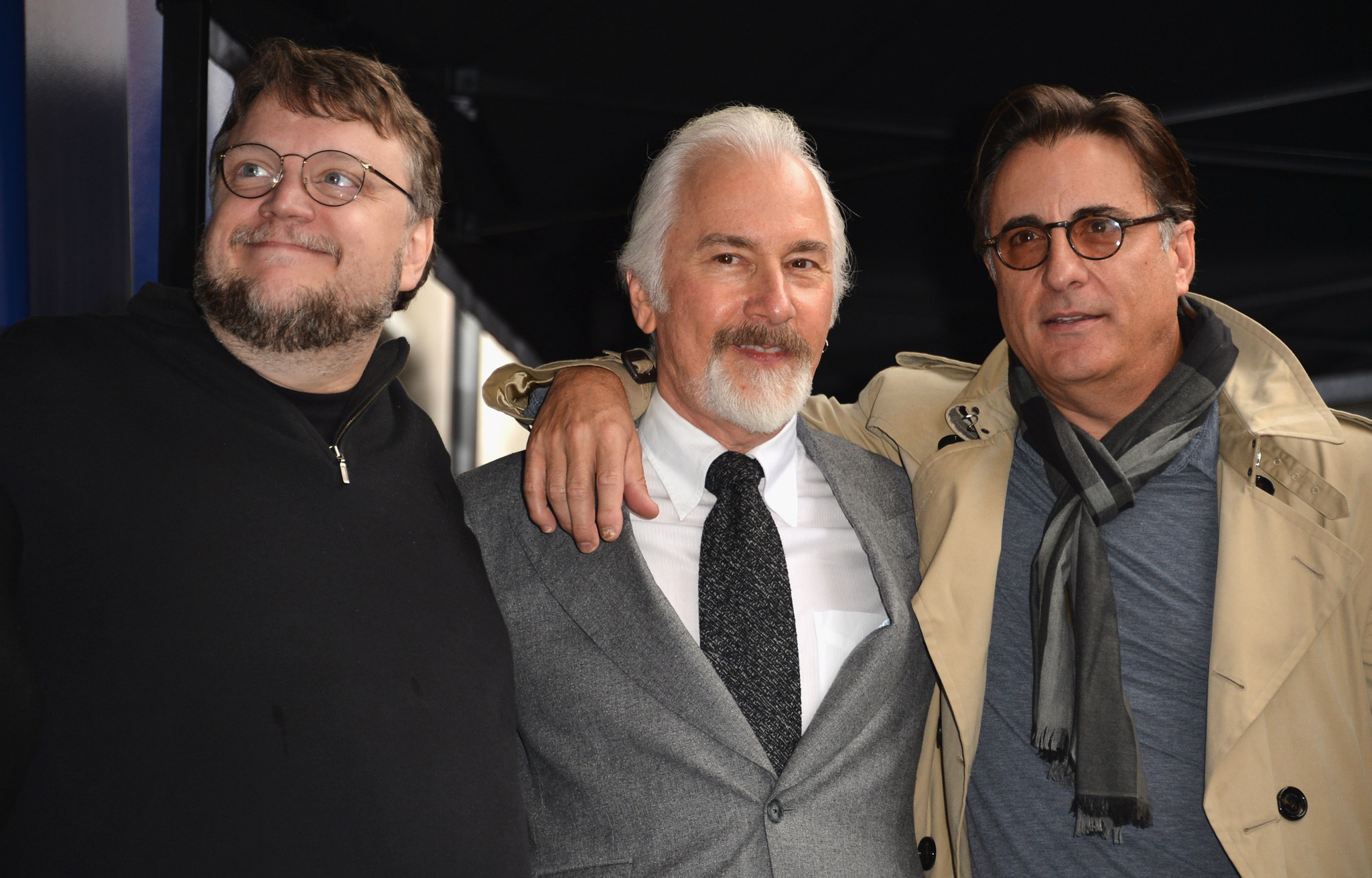 Andy Garcia, Rick Baker and Guillermo del Toro