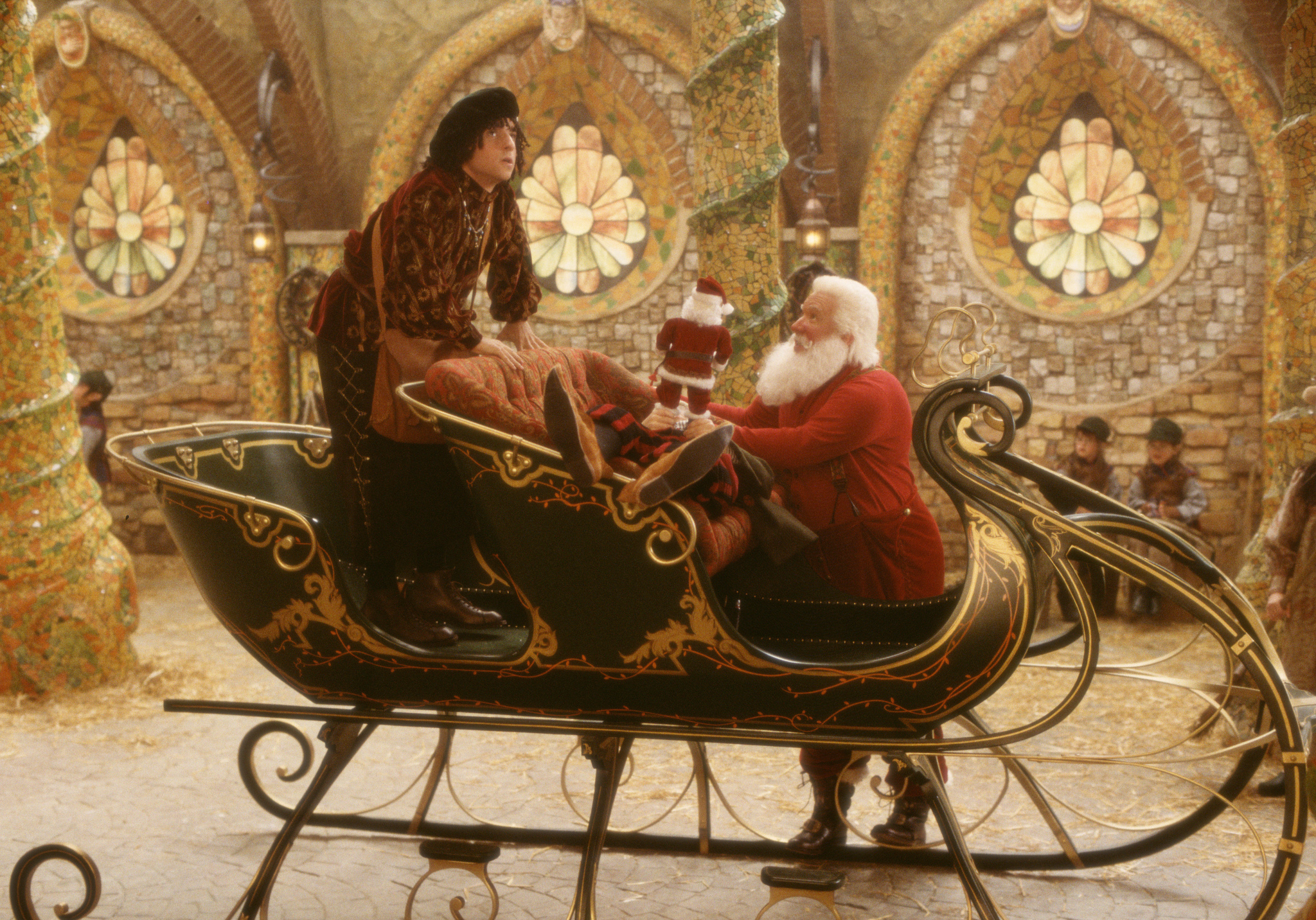 Still of Tim Allen and David Krumholtz in The Santa Clause 2 (2002)