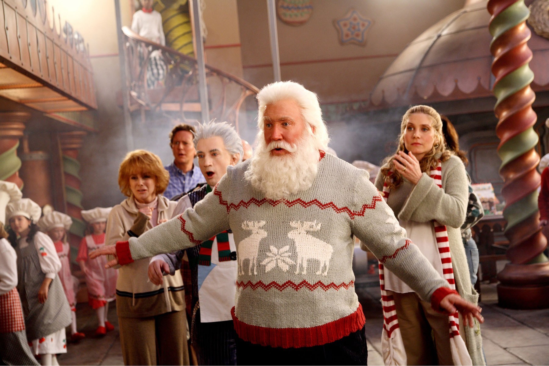 Still of Tim Allen, Martin Short and Elizabeth Mitchell in The Santa Clause 3: The Escape Clause (2006)