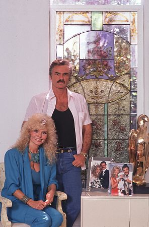 Burt Reynolds at home with Loni Anderson