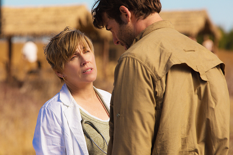 Still of Bess Armstrong and James Wolk in Zoo (2015)