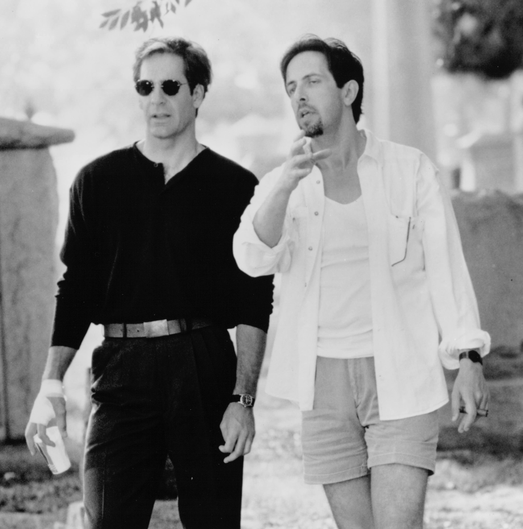 Still of Scott Bakula and Clive Barker in Lord of Illusions (1995)