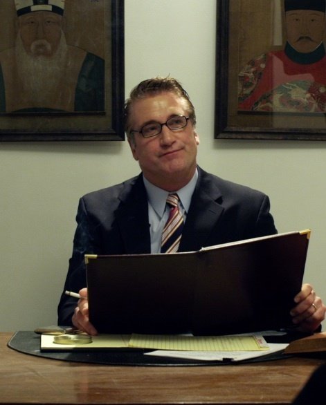 Lawyer HOWARD (Daniel Baldwin) contemplates a most unusual request in the will from WILL.