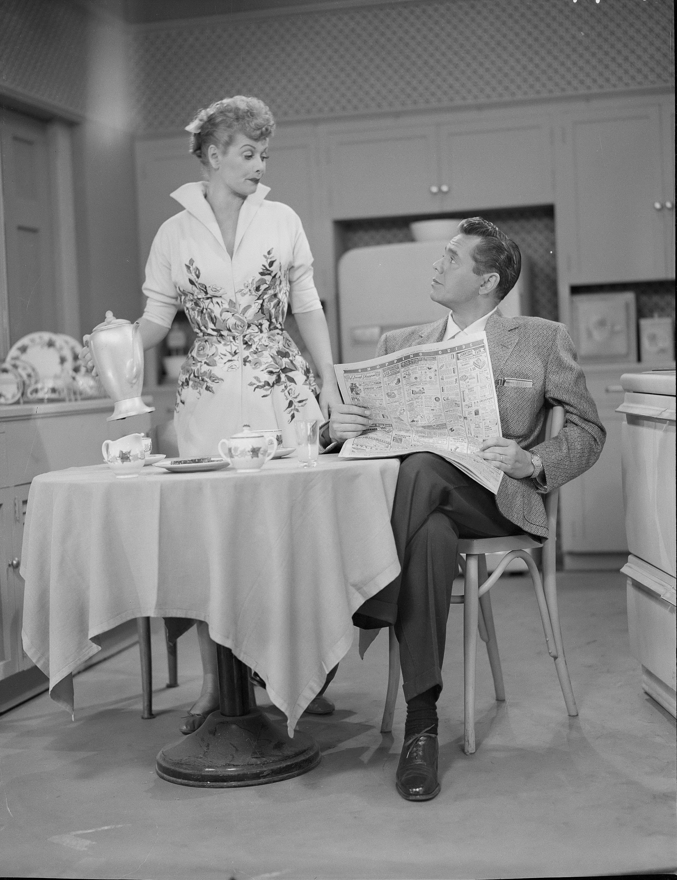 Still of Lucille Ball and Desi Arnaz Jr. in I Love Lucy (1951)