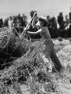 Lucille Ball at her Chatsworth farm