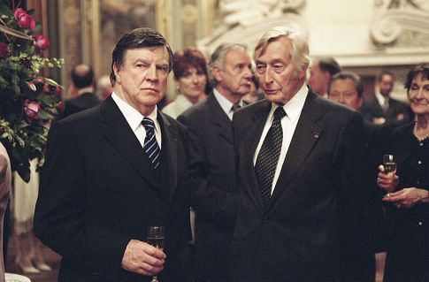 Still of Alan Bates and John Neville in The Statement (2003)