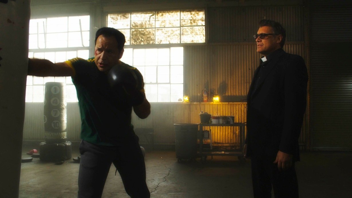 Steven Bauer and Hector Echavarria in Chavez Cage of Glory (2013)