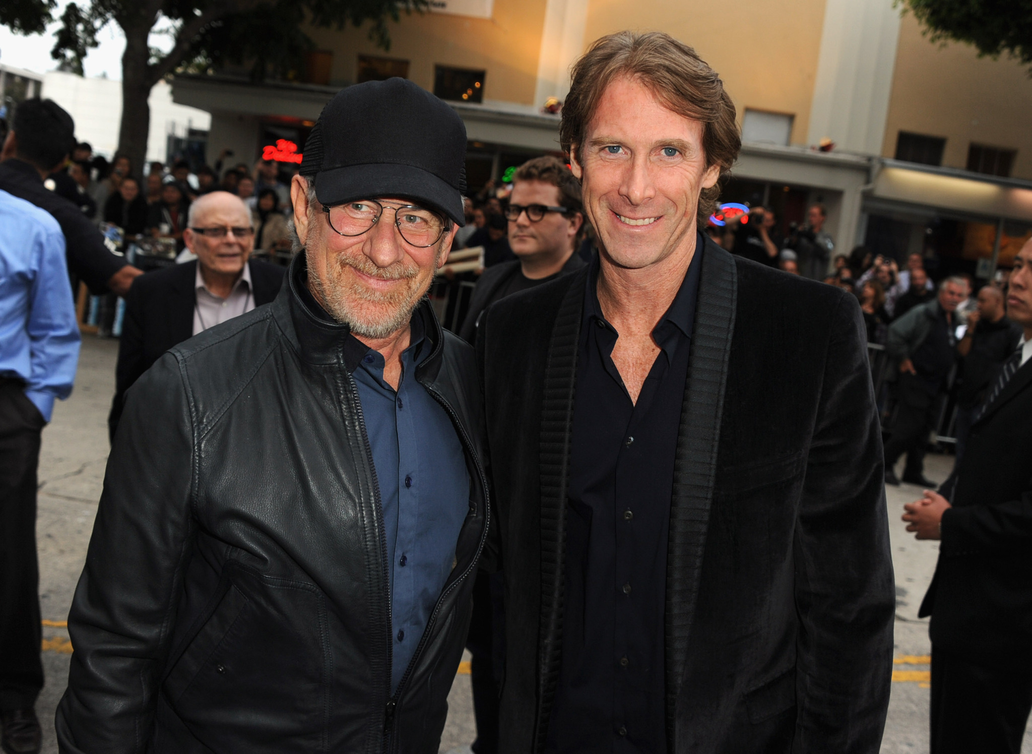 Steven Spielberg and Michael Bay at event of Super 8 (2011)