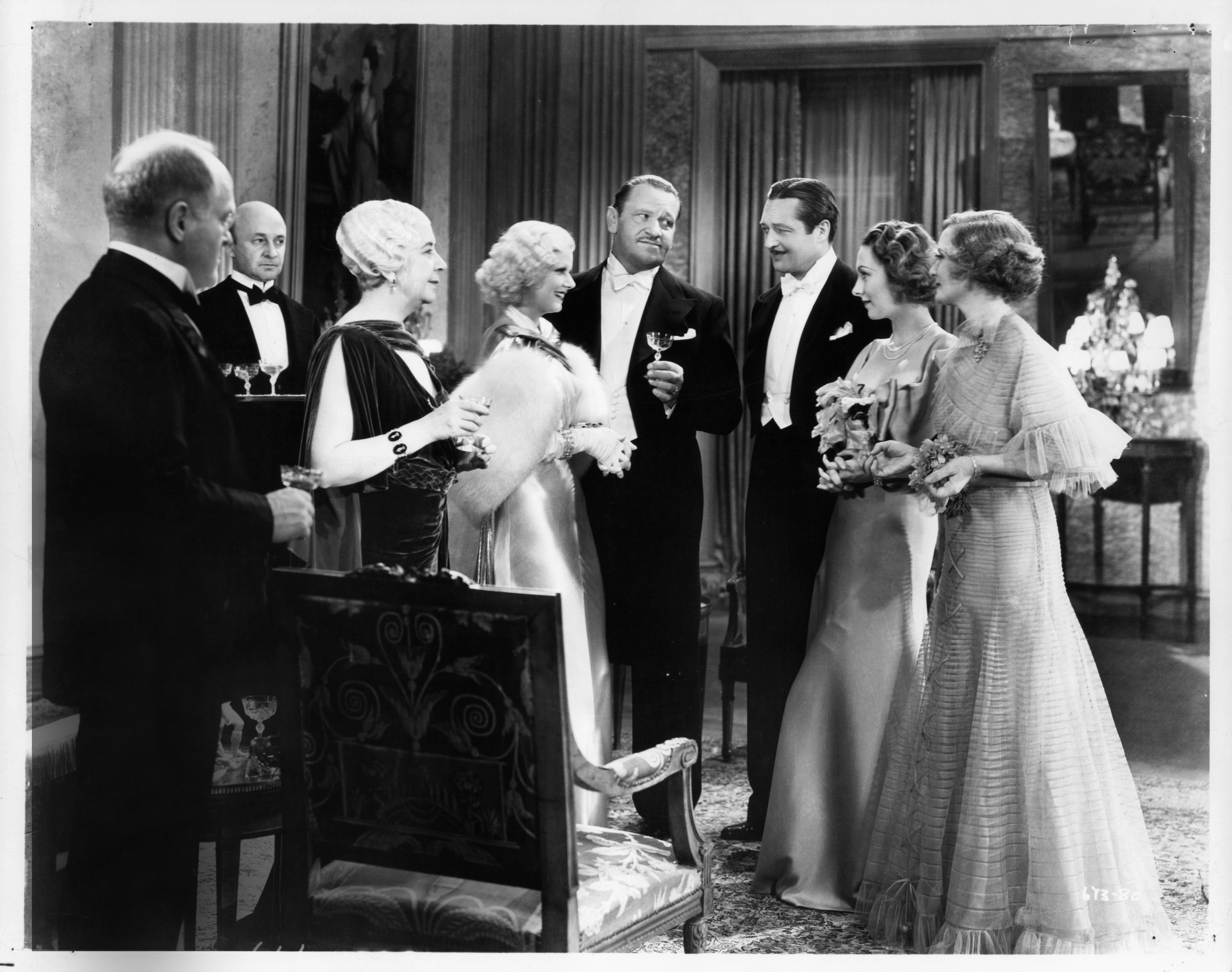 Still of Lionel Barrymore, Wallace Beery, Jean Harlow and Marie Dressler in Dinner at Eight (1933)