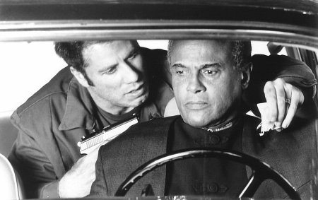 Still of John Travolta and Harry Belafonte in White Man's Burden (1995)