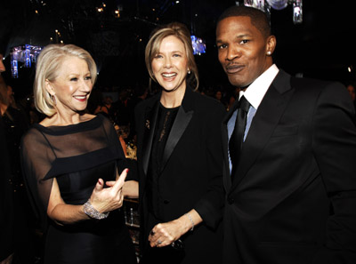 Helen Mirren, Annette Bening and Jamie Foxx at event of 13th Annual Screen Actors Guild Awards (2007)