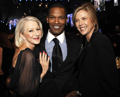 Helen Mirren, Annette Bening and Jamie Foxx at event of 13th Annual Screen Actors Guild Awards (2007)