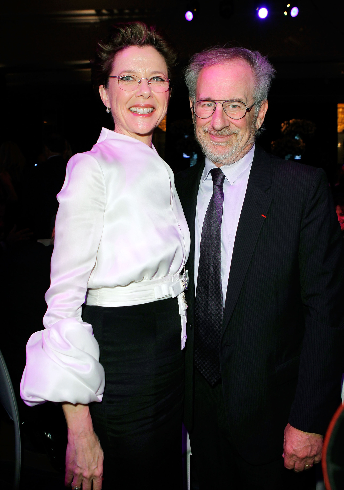 Steven Spielberg and Annette Bening