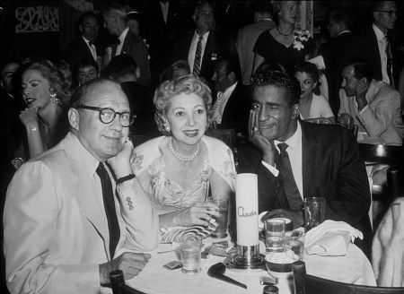 Ciro's Nightclub Jack Benny, Mary Livingston, Sammy Davis Jr. c. 1953