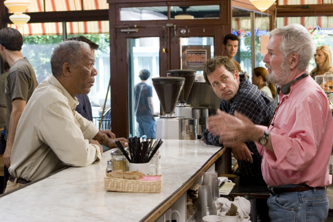 Morgan Freeman, Robert Benton and Greg Kinnear in Feast of Love (2007)
