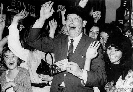 Milton Berle with the Beatles' Fans, c. 1964.