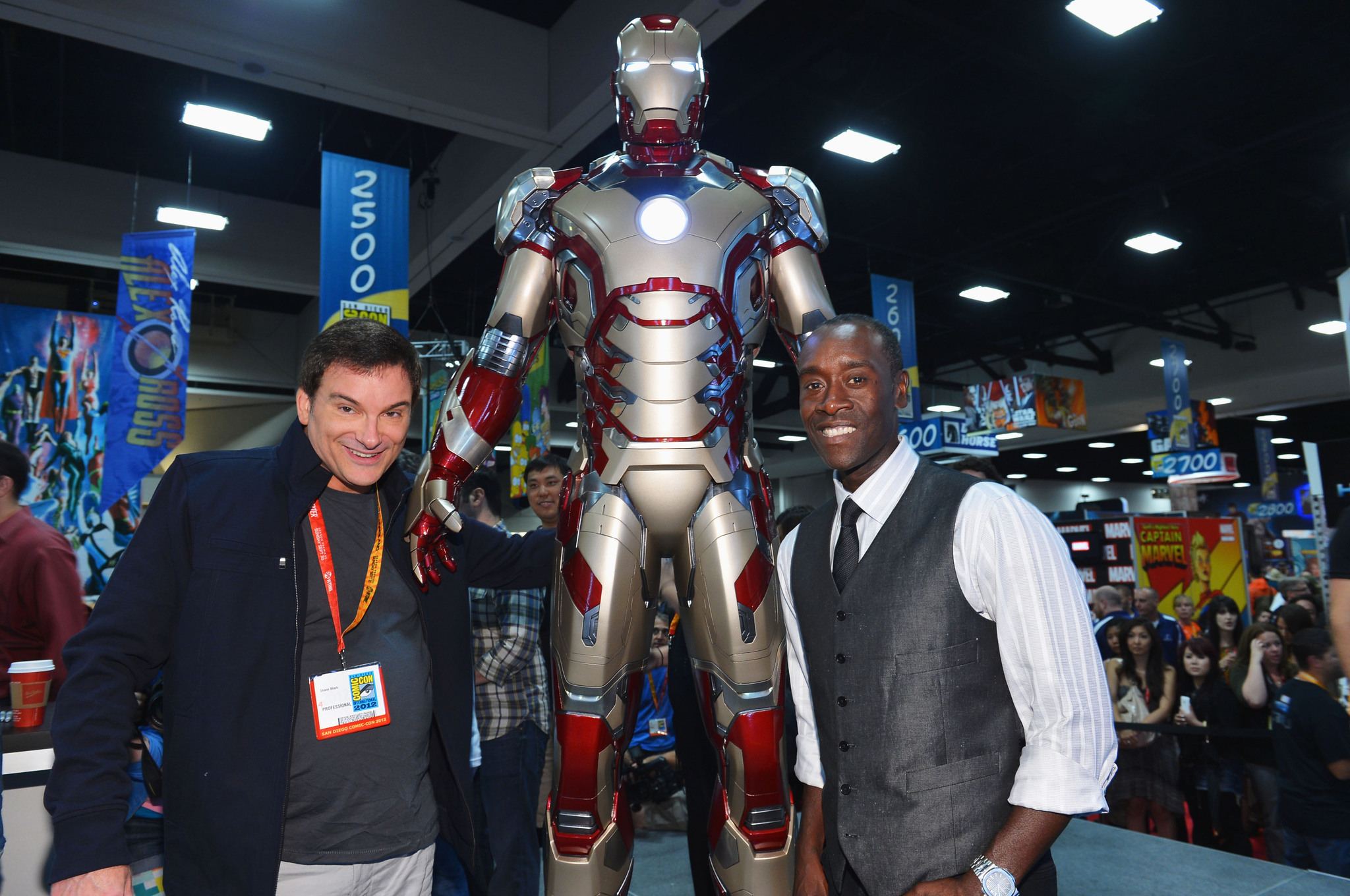 Don Cheadle and Shane Black at event of Gelezinis zmogus 3 (2013)