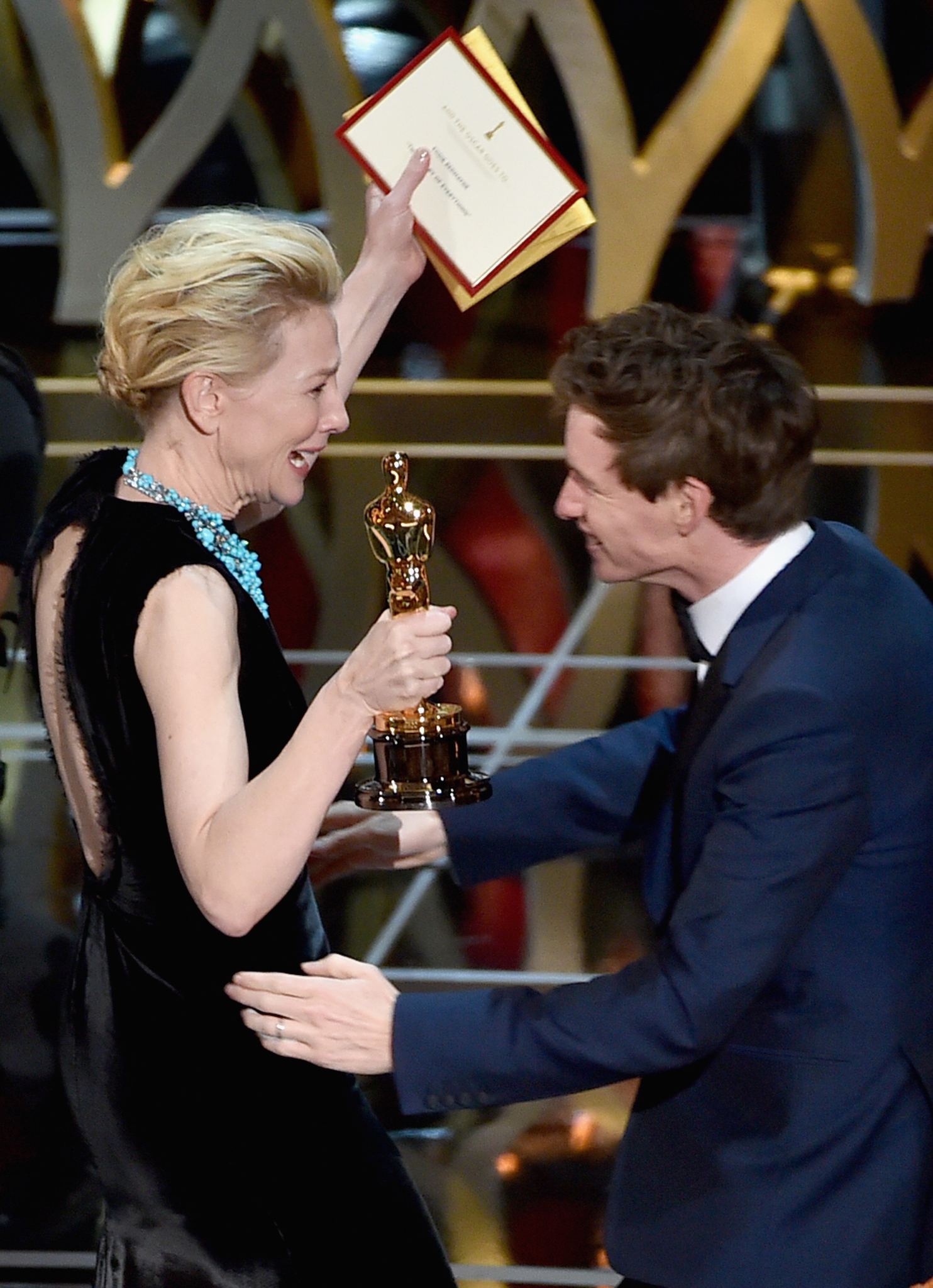 Cate Blanchett and Eddie Redmayne at event of The Oscars (2015)