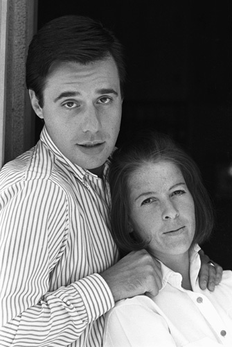Peter Bogdanovich at home with his wife Polly Platt