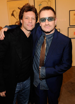 Jon Bon Jovi and Bono