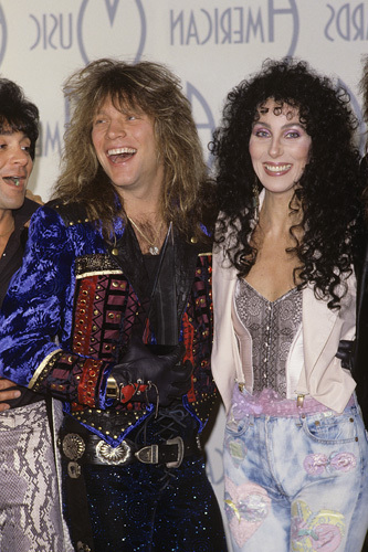 Cher with Jon Bon Jovi at the 