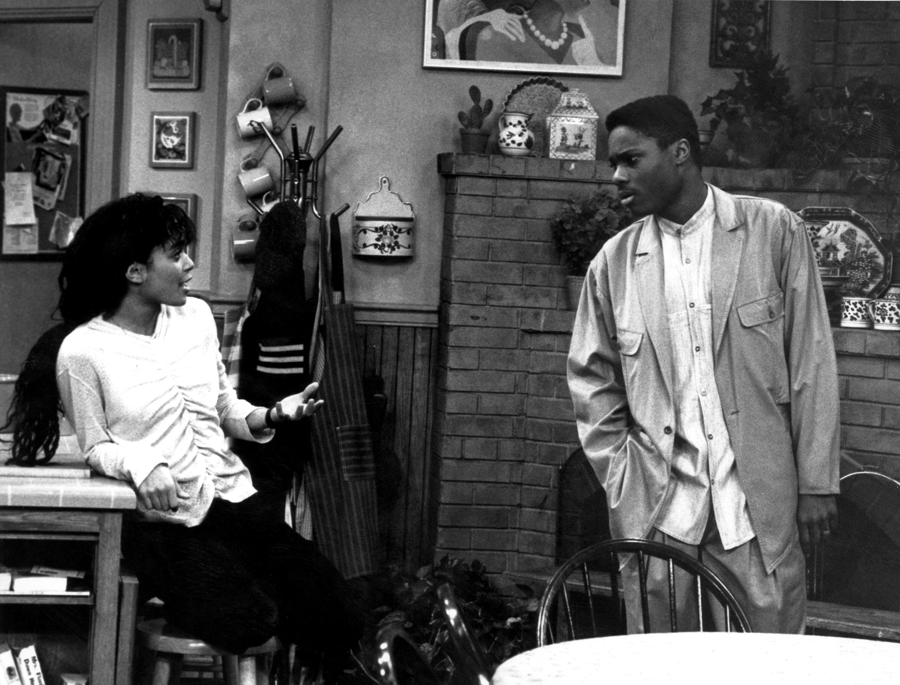 Still of Lisa Bonet and Malcolm-Jamal Warner in The Cosby Show (1984)