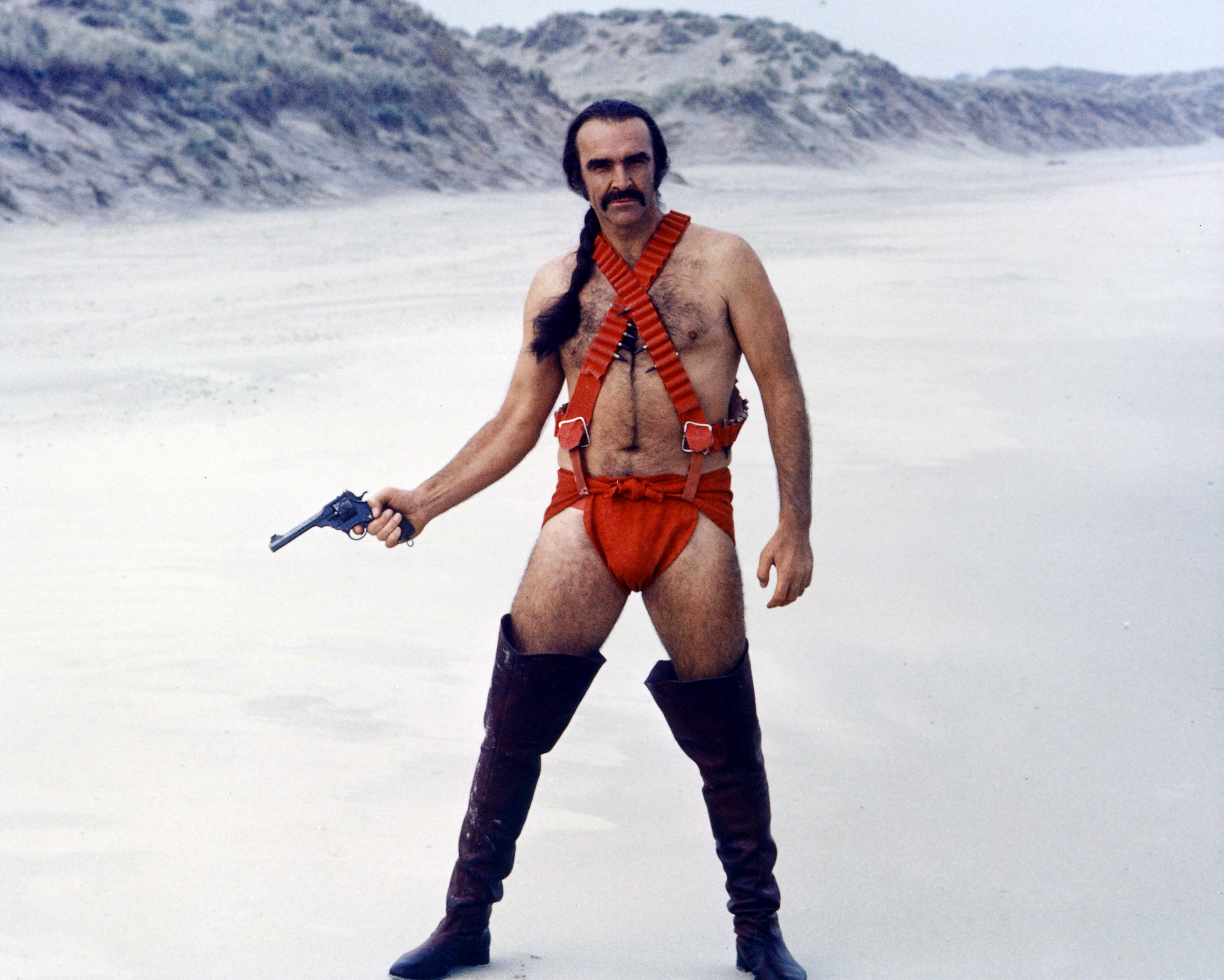 Still of Sean Connery and John Boorman in Zardoz (1974)