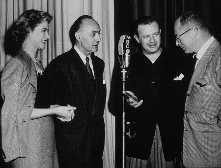 Billy Wilder, Joe Mankewitz, and Charles Boyer c. 1955