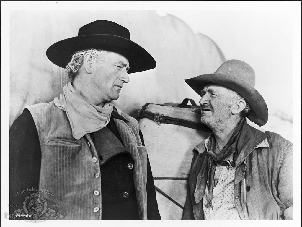 Still of John Wayne and Walter Brennan in Red River (1948)