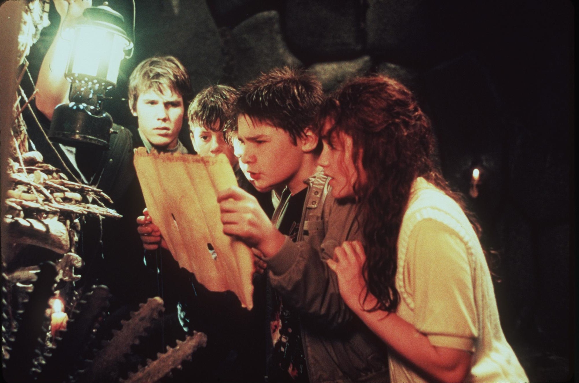 Still of Sean Astin, Corey Feldman, Josh Brolin and Kerri Green in The Goonies (1985)