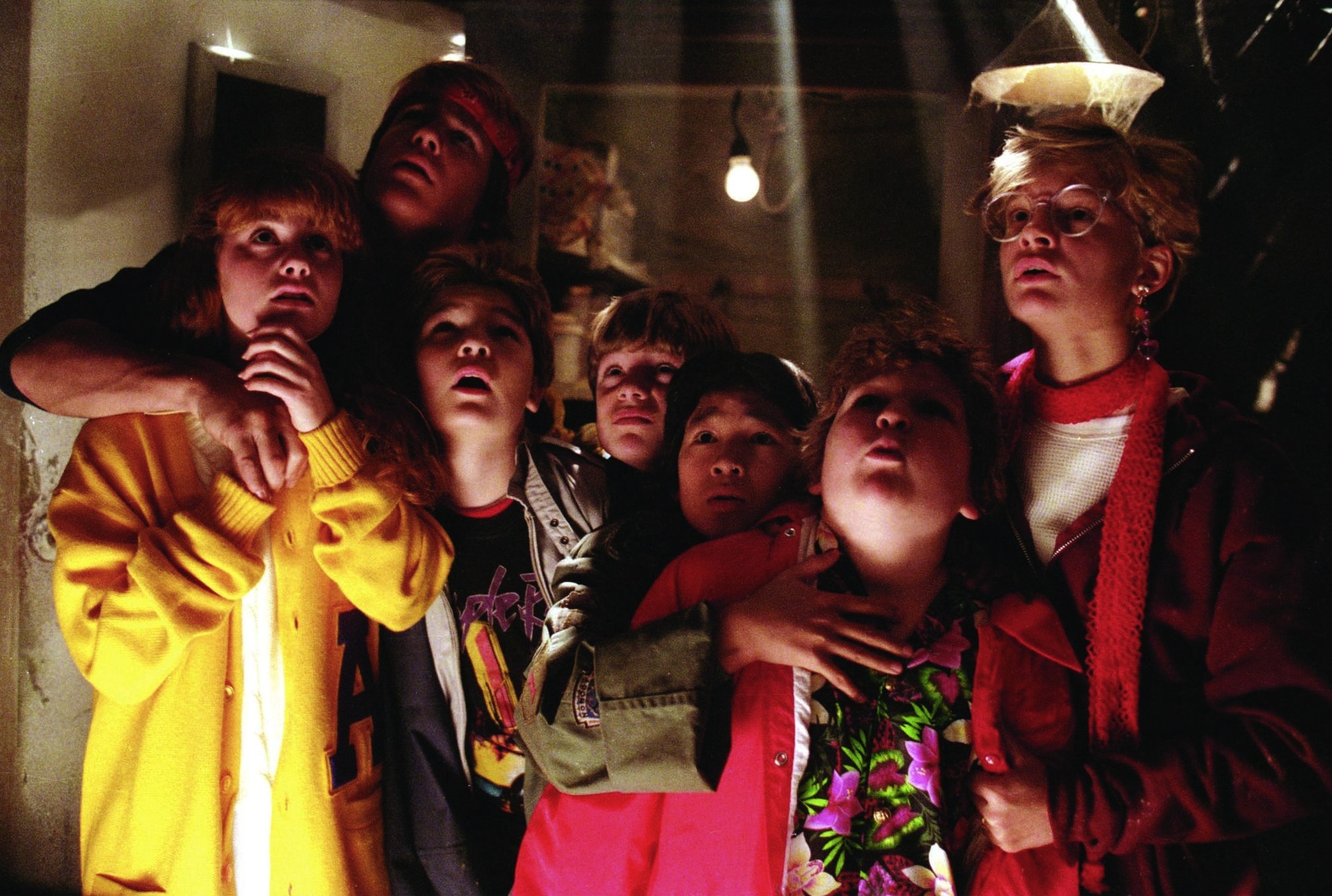 Still of Sean Astin, Corey Feldman, Martha Plimpton, Josh Brolin and Jeff Cohen in The Goonies (1985)