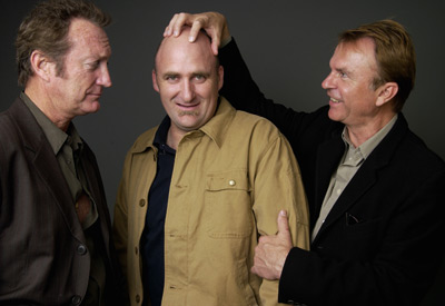 Sam Neill, Bryan Brown and David Caesar at event of Dirty Deeds (2002)