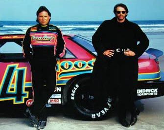 Don Simpson and Jerry Bruckheimer by racecar from 