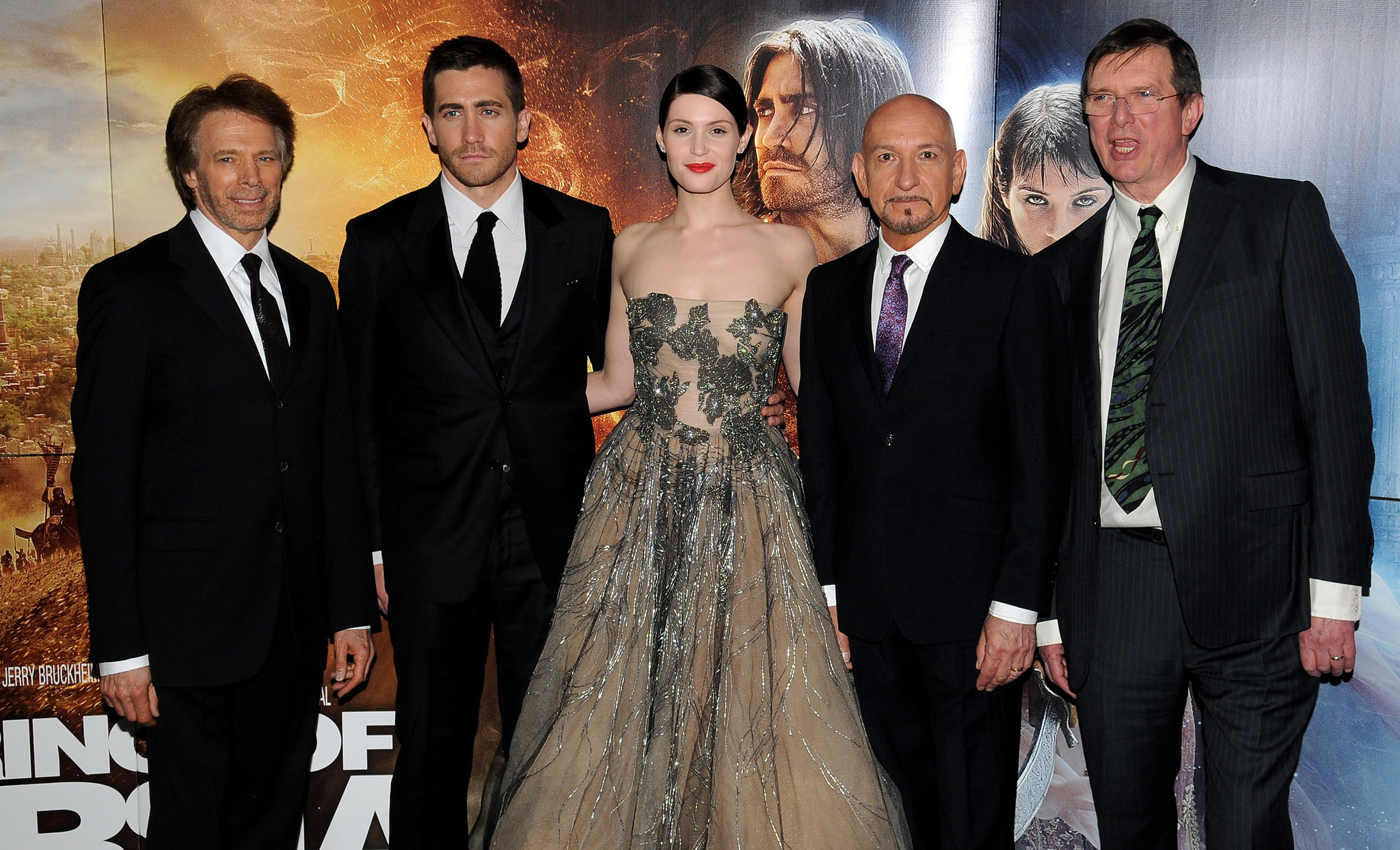 Jerry Bruckheimer, Ben Kingsley, Jake Gyllenhaal and Gemma Arterton at event of Persijos princas: laiko smiltys (2010)