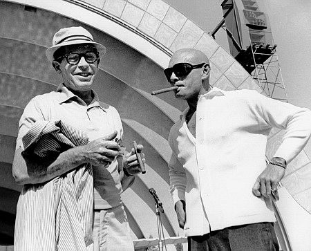 Milton Berle & Yul Brynner at Hollywood Bowl, c. 1962.