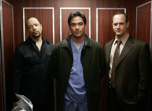 Still of Dean Cain and Christopher Meloni in Law & Order: Special Victims Unit (1999)