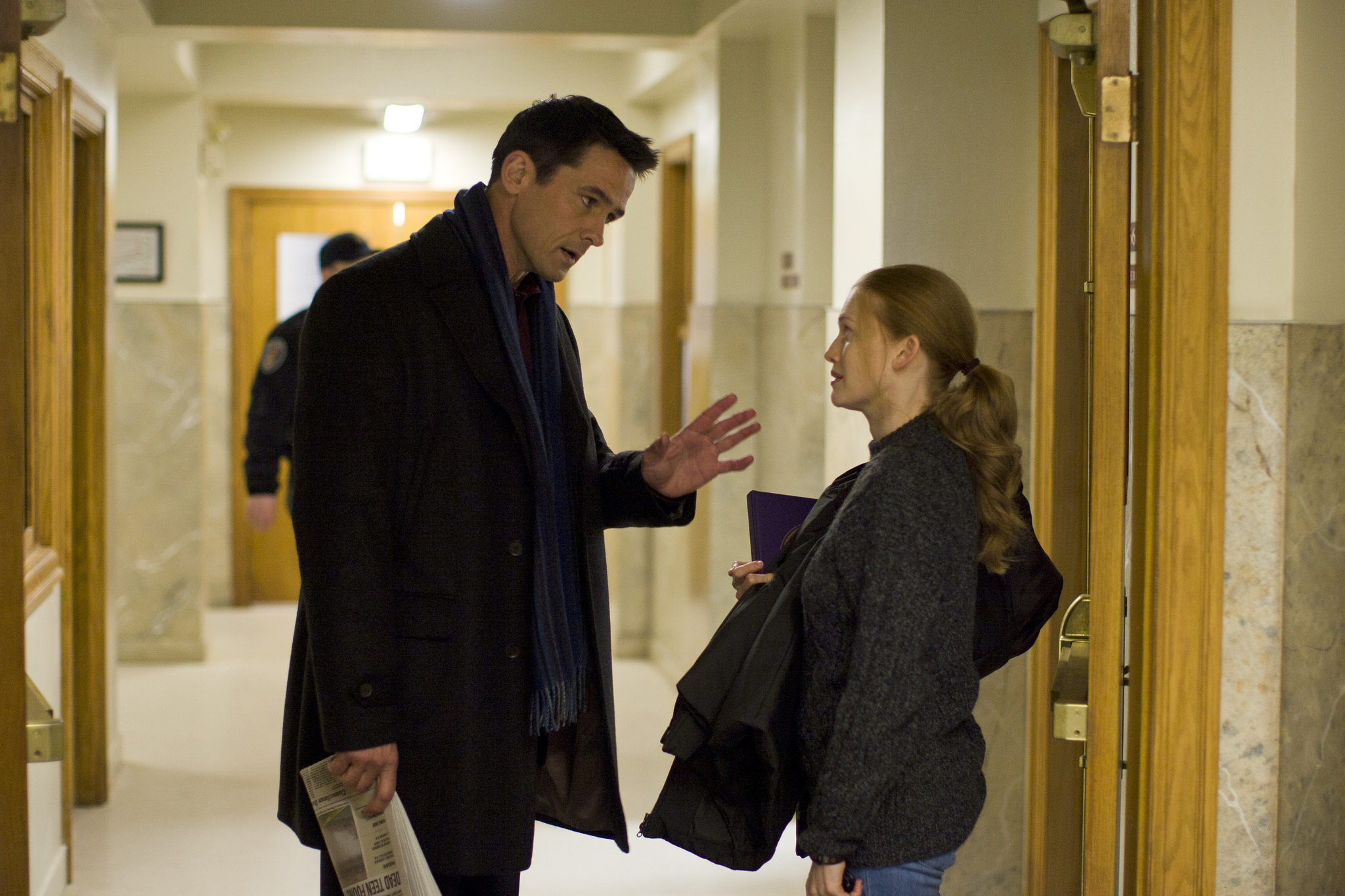 Still of Billy Campbell and Mireille Enos in Zmogzudyste (2011)