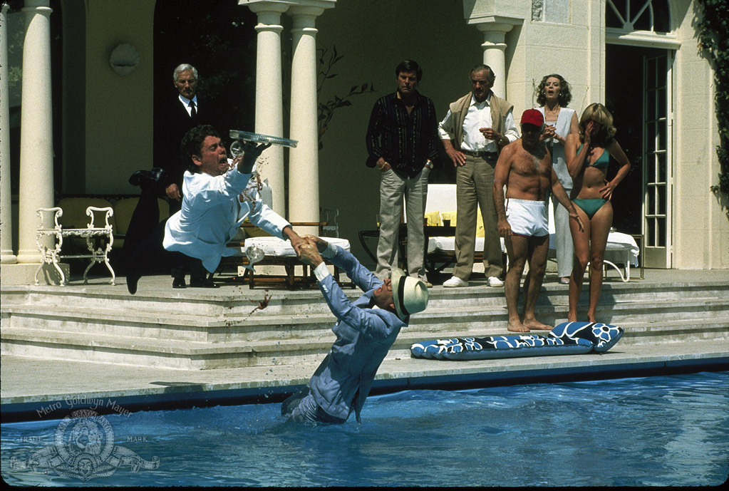 Still of David Niven, Capucine, Robert Wagner and Ted Wass in Curse of the Pink Panther (1983)