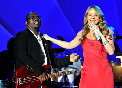 Mariah Carey and Randy Jackson
