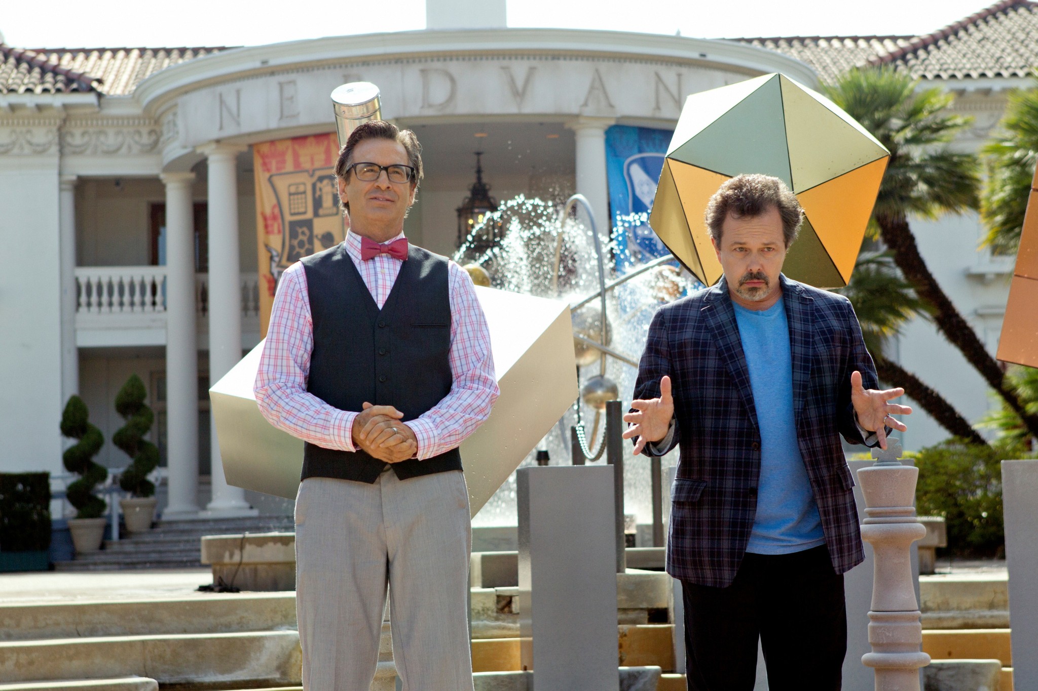 Still of Robert Carradine and Curtis Armstrong in King of the Nerds (2013)