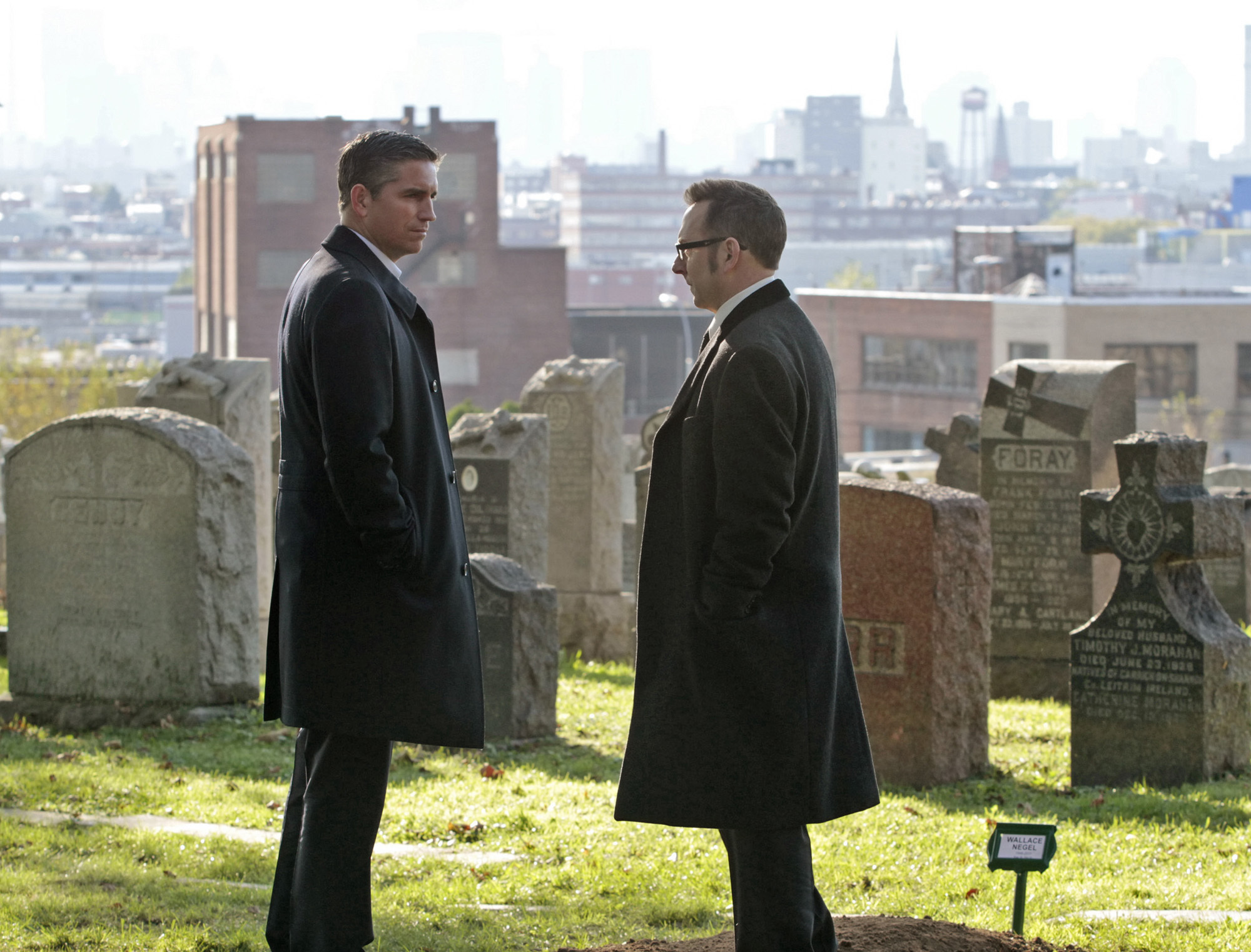 Still of Jim Caviezel and Michael Emerson in Person of Interest (2011)