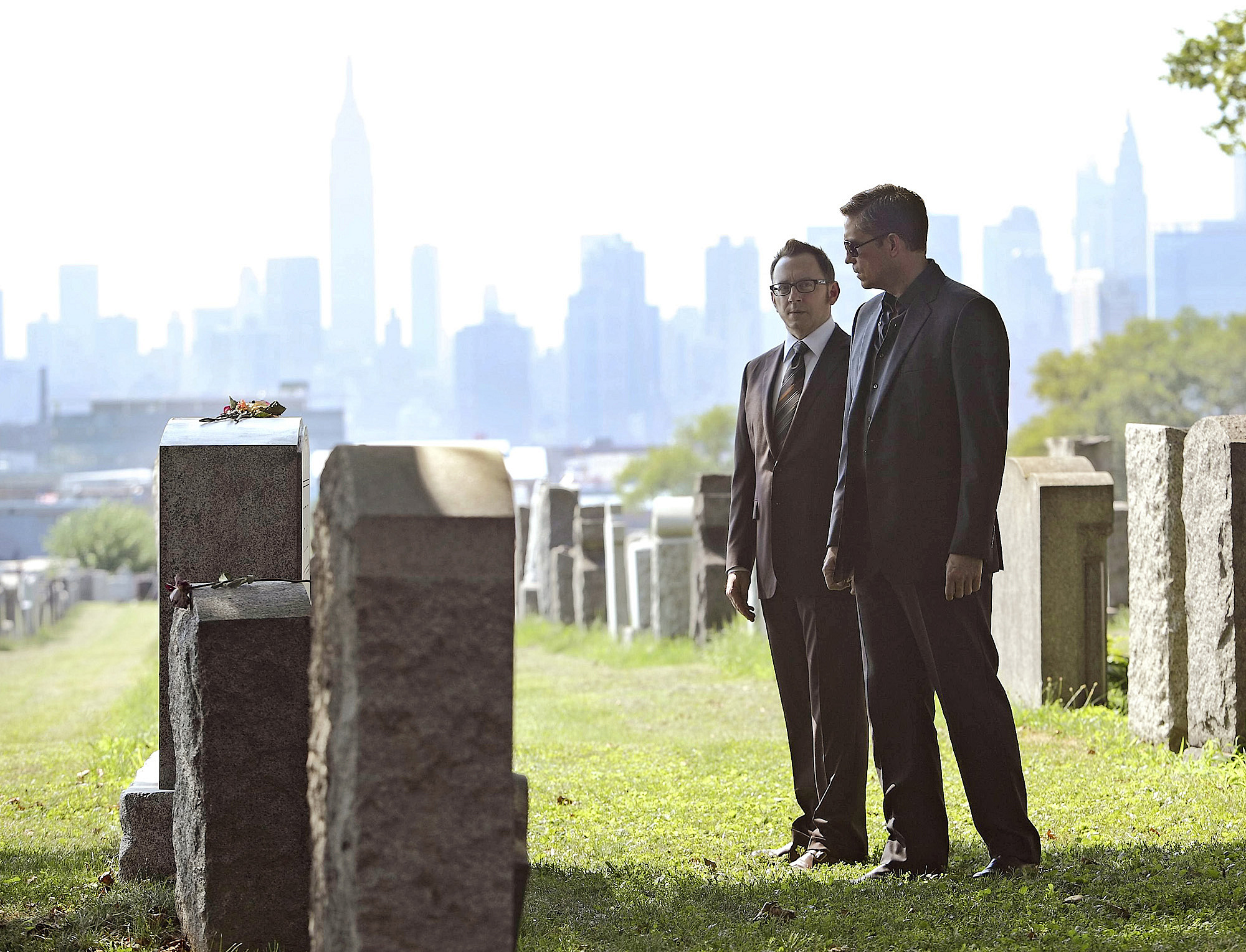 Still of Jim Caviezel and Michael Emerson in Person of Interest (2011)